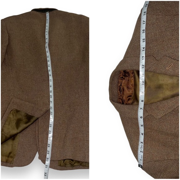Vintage Independent Harris Tweed Producers Mens Blazer Sports Coat Jacket Brown - Picture 8 of 11